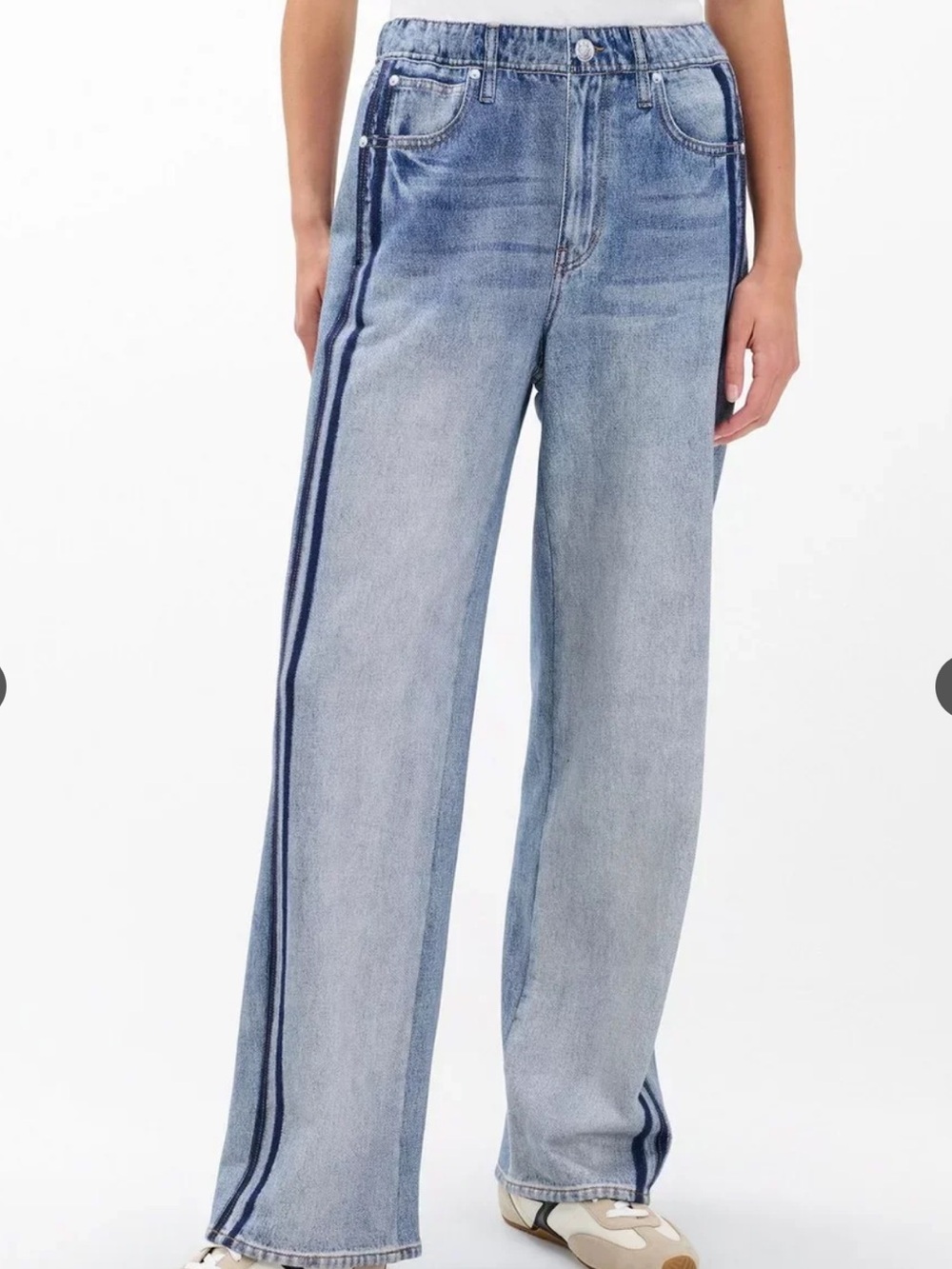 Mila Rosabella Two-Stripe Sweatpant Jeans